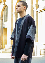 Load image into Gallery viewer, Veste Rikyu Noire Seigaha