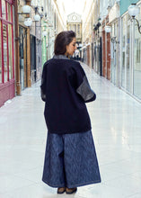 Load image into Gallery viewer, Veste Rikyu Noire Seigaha