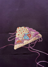 Load image into Gallery viewer, Haori Violet à l'éventail