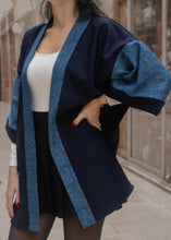 Charger l'image dans la galerie, Veste Rikyu Seigaha bleue