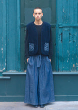 Charger l'image dans la galerie, Gilet réversible motif bleu floral