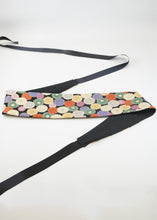 Load image into Gallery viewer, Ceinture Obi - Chrysanthèmes noir