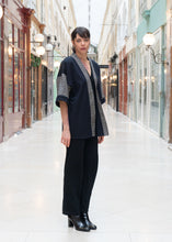 Load image into Gallery viewer, Veste Haori bleu nami