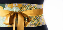 Load image into Gallery viewer, Ceinture Obi motif vert