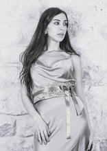 Load image into Gallery viewer, Ceinture Obi - Cerisiers sur fond doré