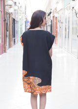 Robe Tomesode - Composition Orange et Shibori