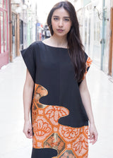 Robe Tomesode - Composition Orange et Shibori