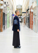 Charger l&#39;image dans la galerie, Veste Rikyu bleue patchwork

