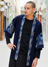 Charger l&#39;image dans la galerie, Veste Rikyu bleue patchwork
