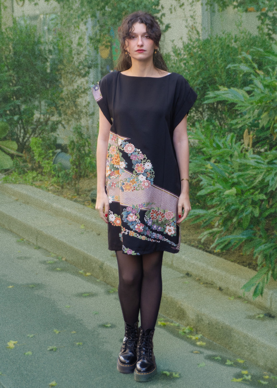 Robe tomesode Composition mauve