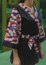 Charger l&#39;image dans la galerie, Cache coeur Eventails en violet
