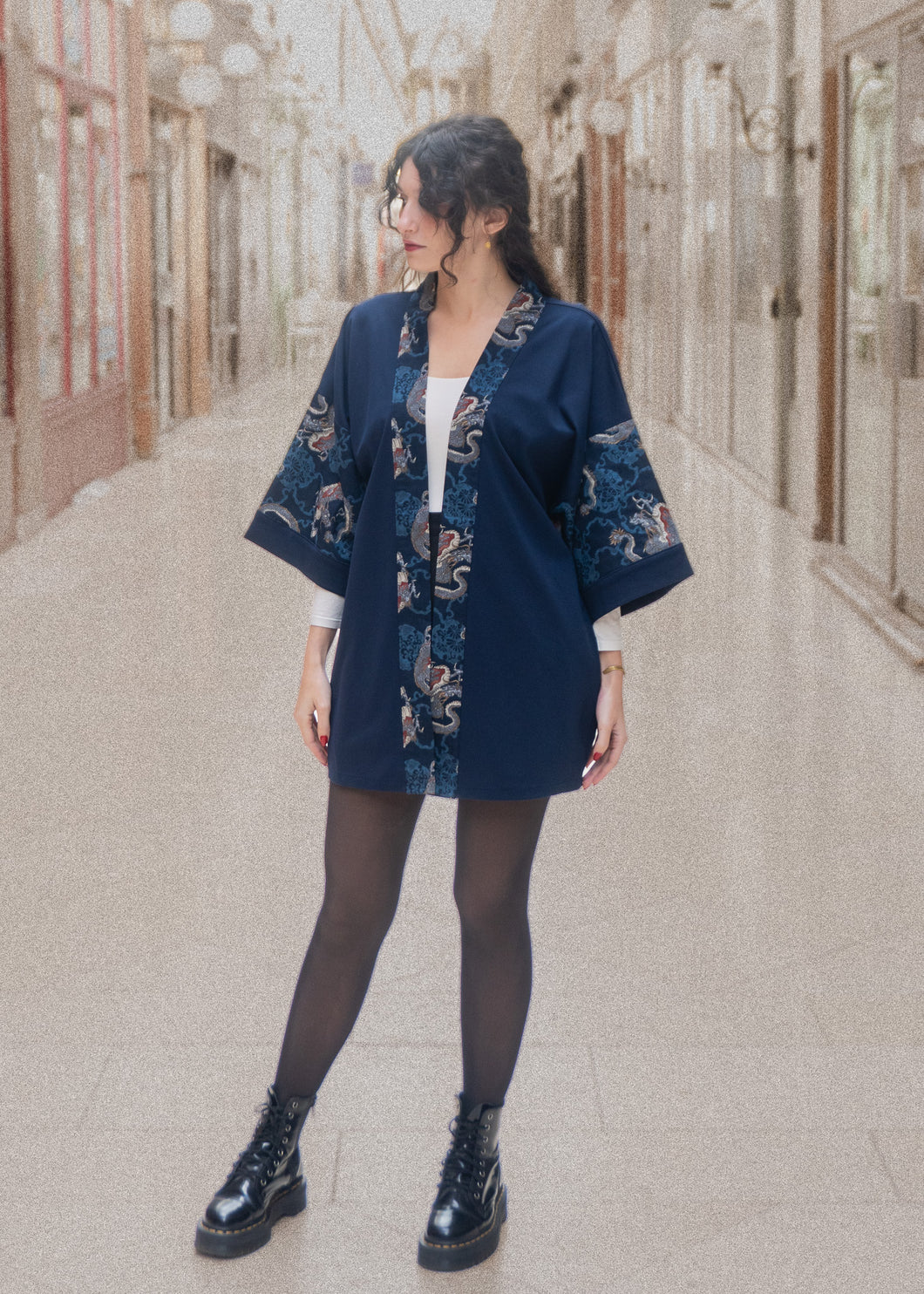 Veste Rikyu Nuit doré patchwork