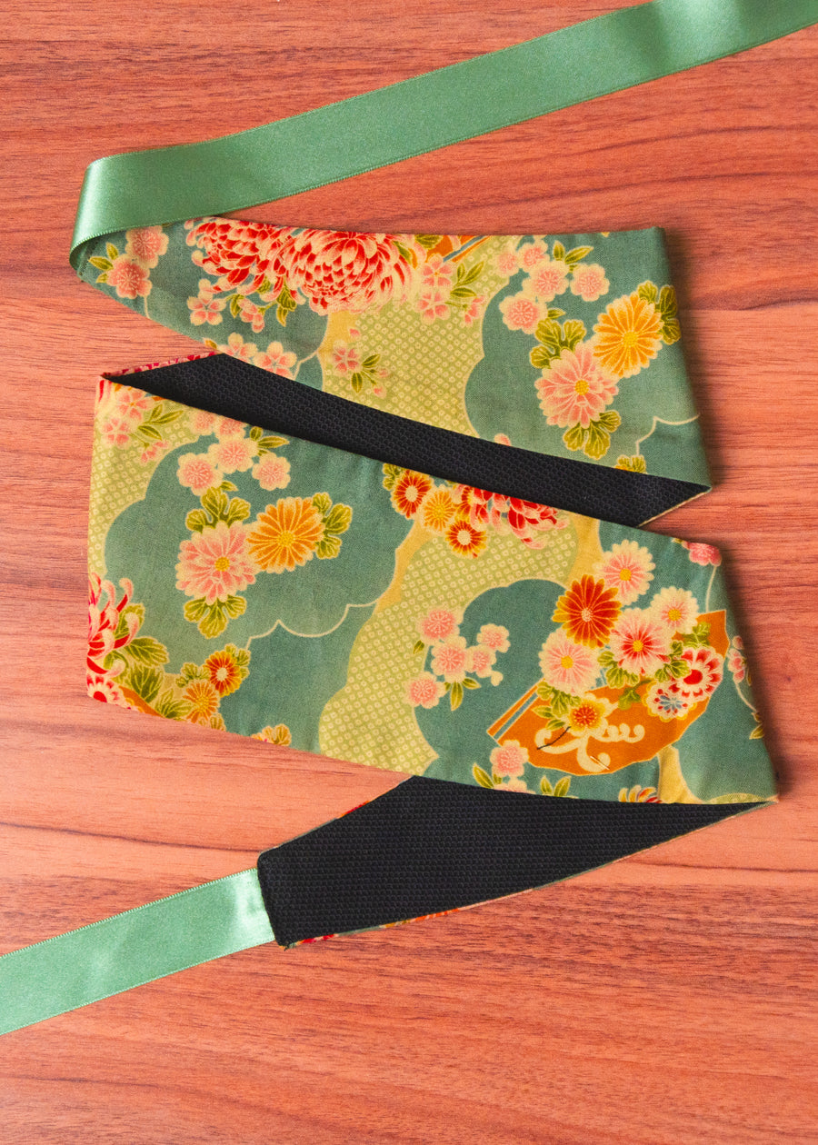 Ceinture Obi - Nuages Céladon