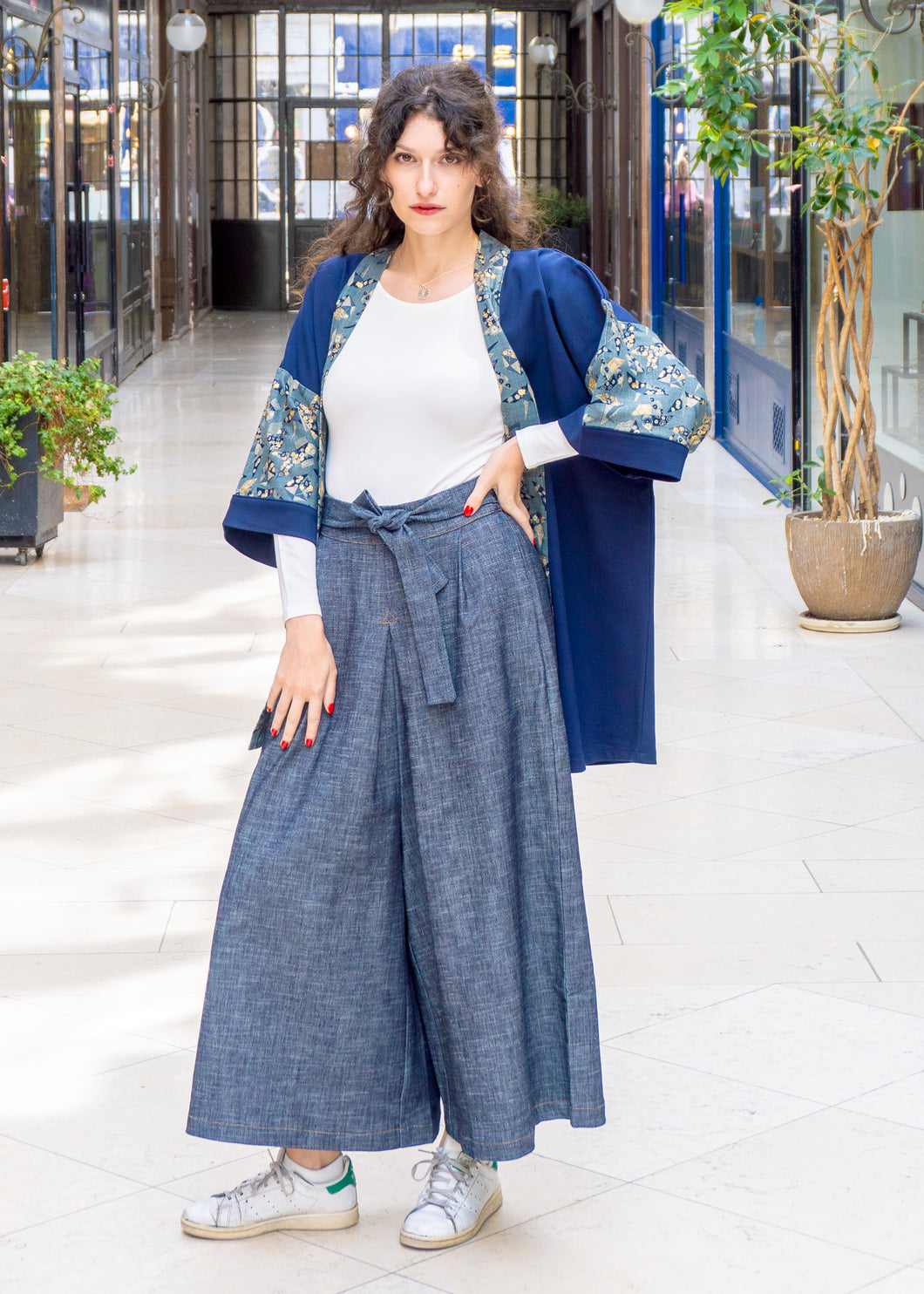 Vest Rikyu Origami bleu