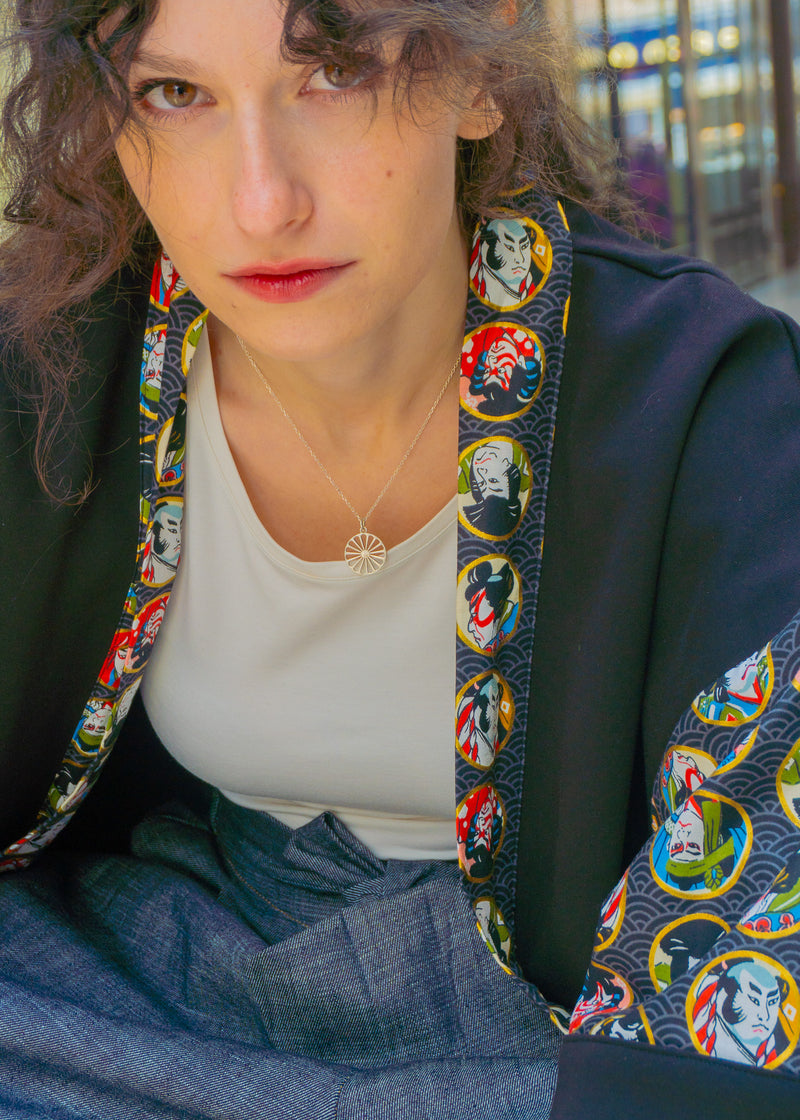 Veste Rikyu - Masque Kabuki