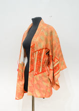 Load image into Gallery viewer, Haori shibori orange et vert
