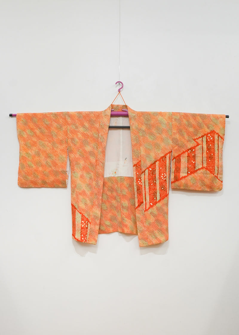 Haori - Shibori Orange et Vert