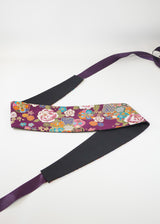 Ceinture Obi - Violet à Fleurs