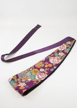 Ceinture Obi - Violet à Fleurs