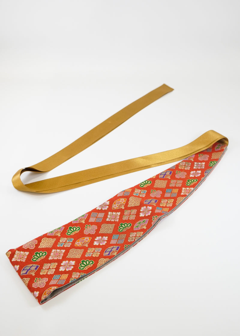Ceinture Obi - Rouge Géométrique