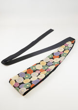 Ceinture Obi - Chrysanthèmes Noir