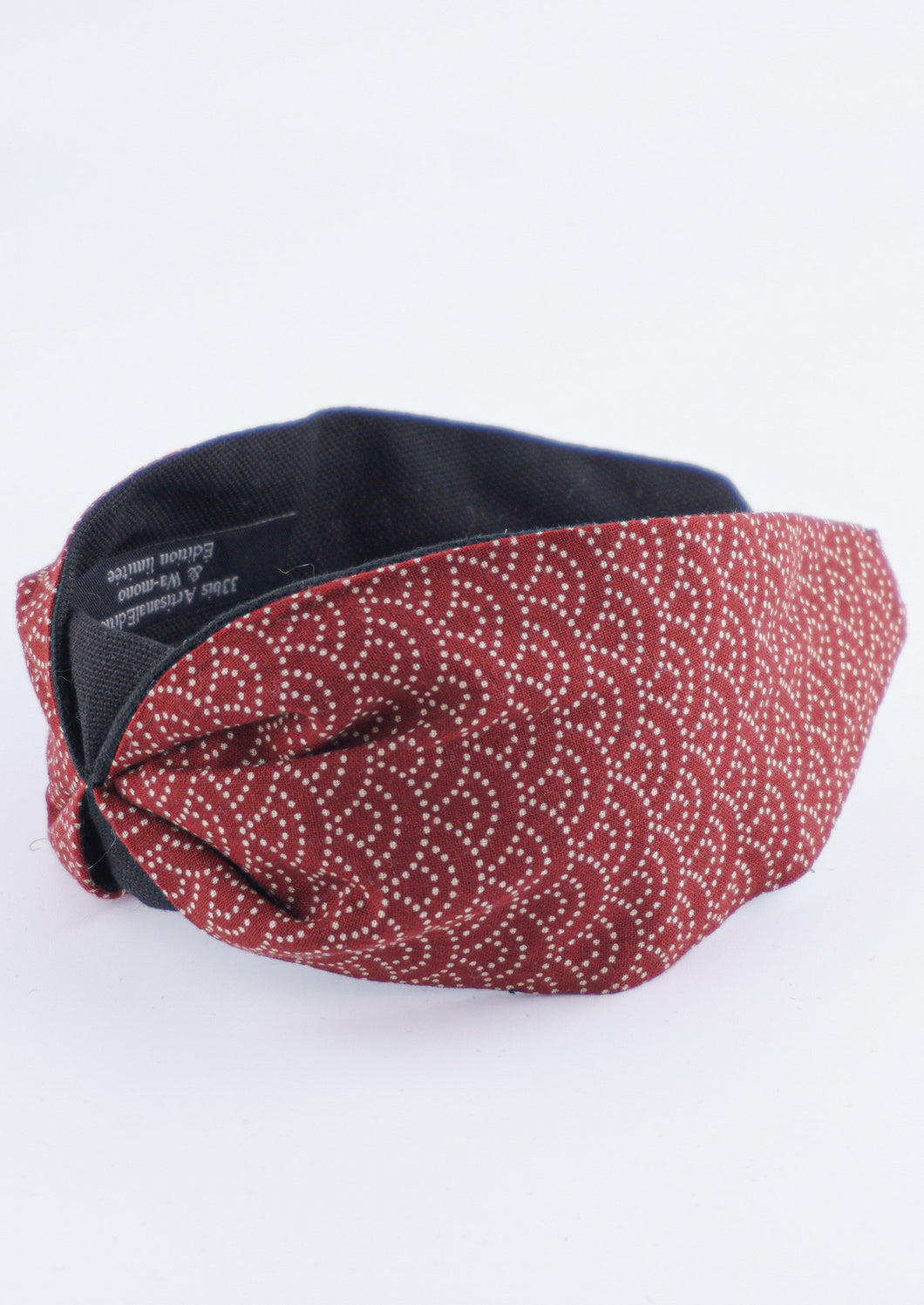 Headband red nami pattern