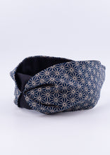 Load image into Gallery viewer, Headband blue asanoha pattern
