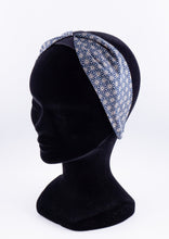 Load image into Gallery viewer, Headband blue asanoha pattern
