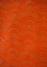 Charger l&#39;image dans la galerie, Kimono Furisode orange géométrique
