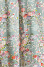 Load image into Gallery viewer, Vintage black kimono with bouquets of flowers
