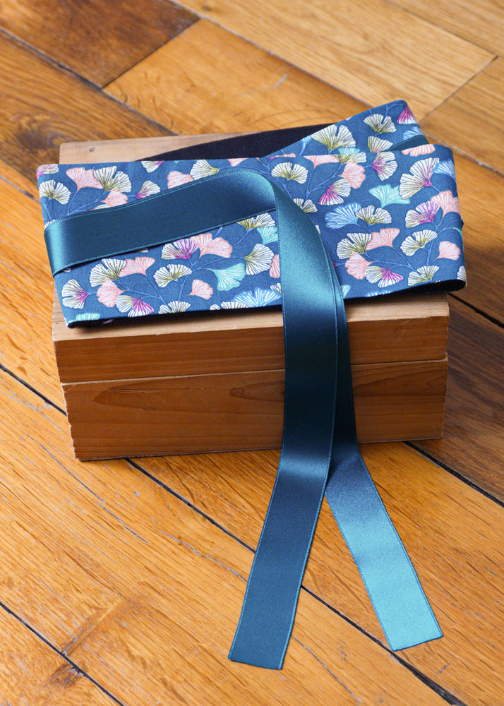 Ceinture Obi ginkgo vert