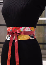 Load image into Gallery viewer,  obi belt ceinture rouge red geisha
