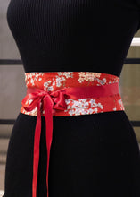 Charger l&#39;image dans la galerie, Ceinture Obi - Sakura rouge
