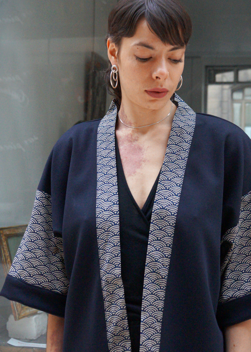Veste Rikyu - Bleu Nami